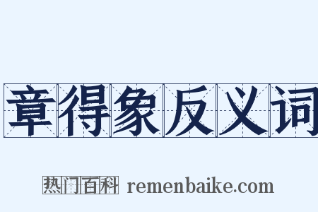 章得象反义词是什么意思的图片